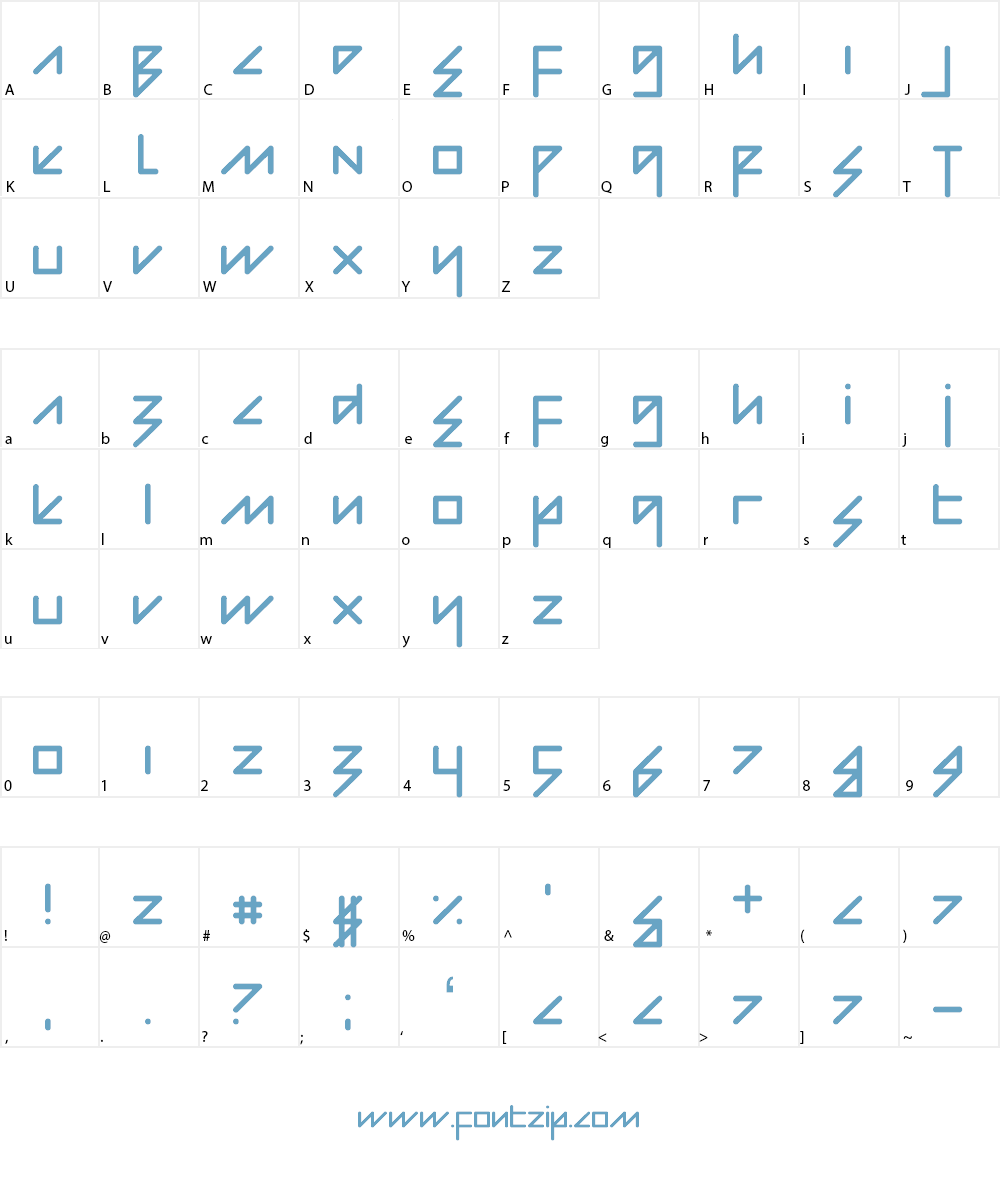 Modern Bohemian Font Character
